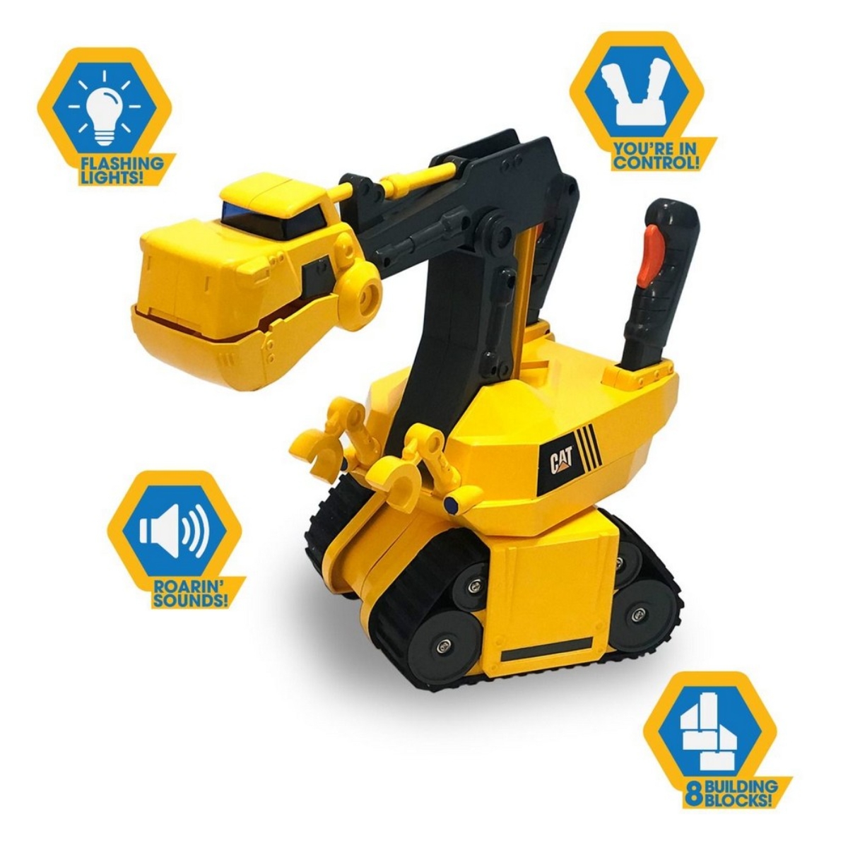 كات 12.5 إنش حفارة روارينغ ريكس مع أضواء وأصوات للجنسين، 3-4 سنوات