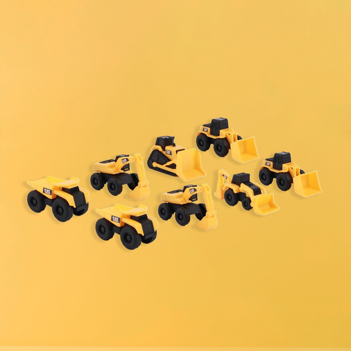 كات مجموعة مجسمات آلات البناء ميجاباك للأطفال الأولاد، 3-4 سنوات، مجموعة من 8