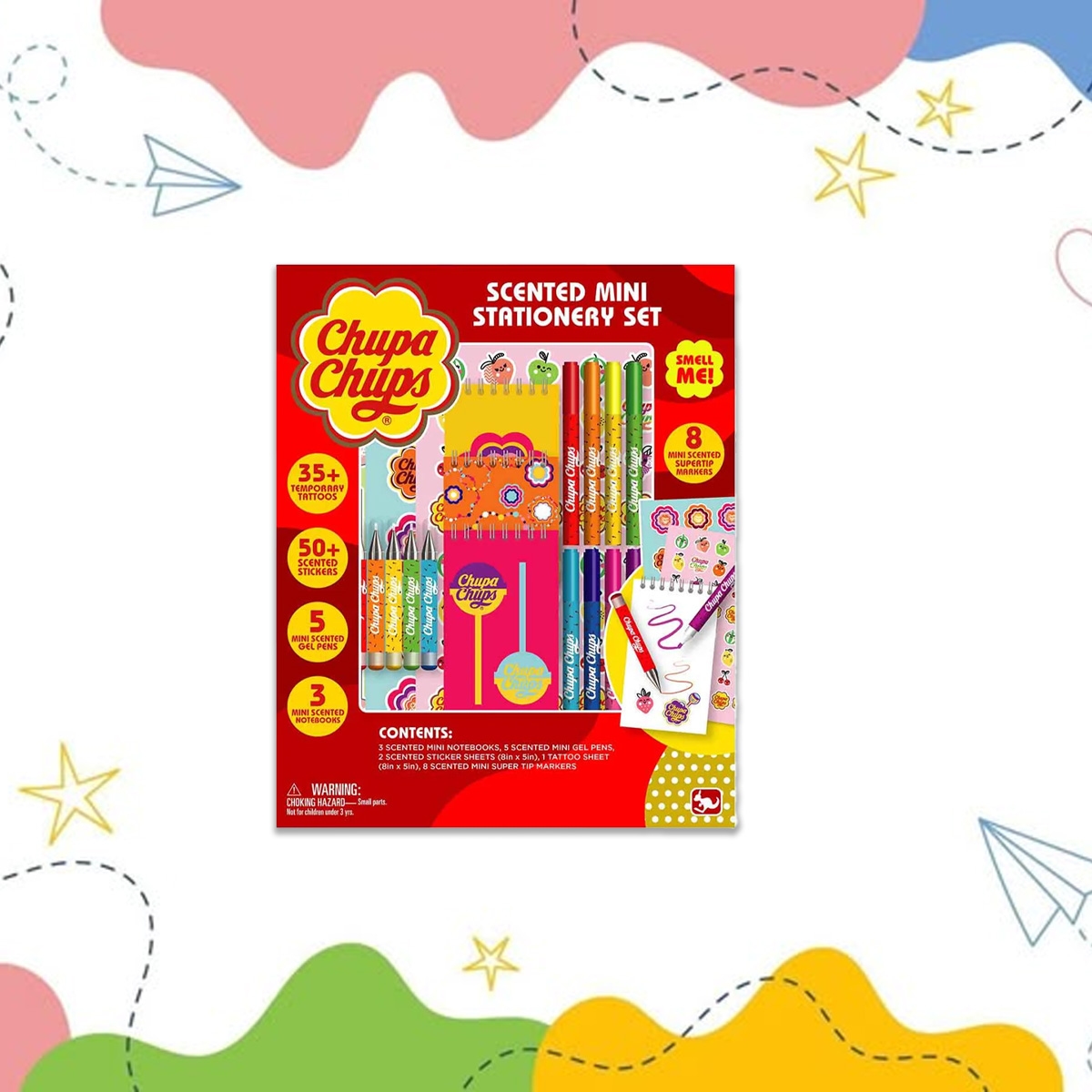 شوبا تشوبس مجموعة أدوات مكتبية صغيرة معطرة ممتعة للجنسين، 3-4 سنوات