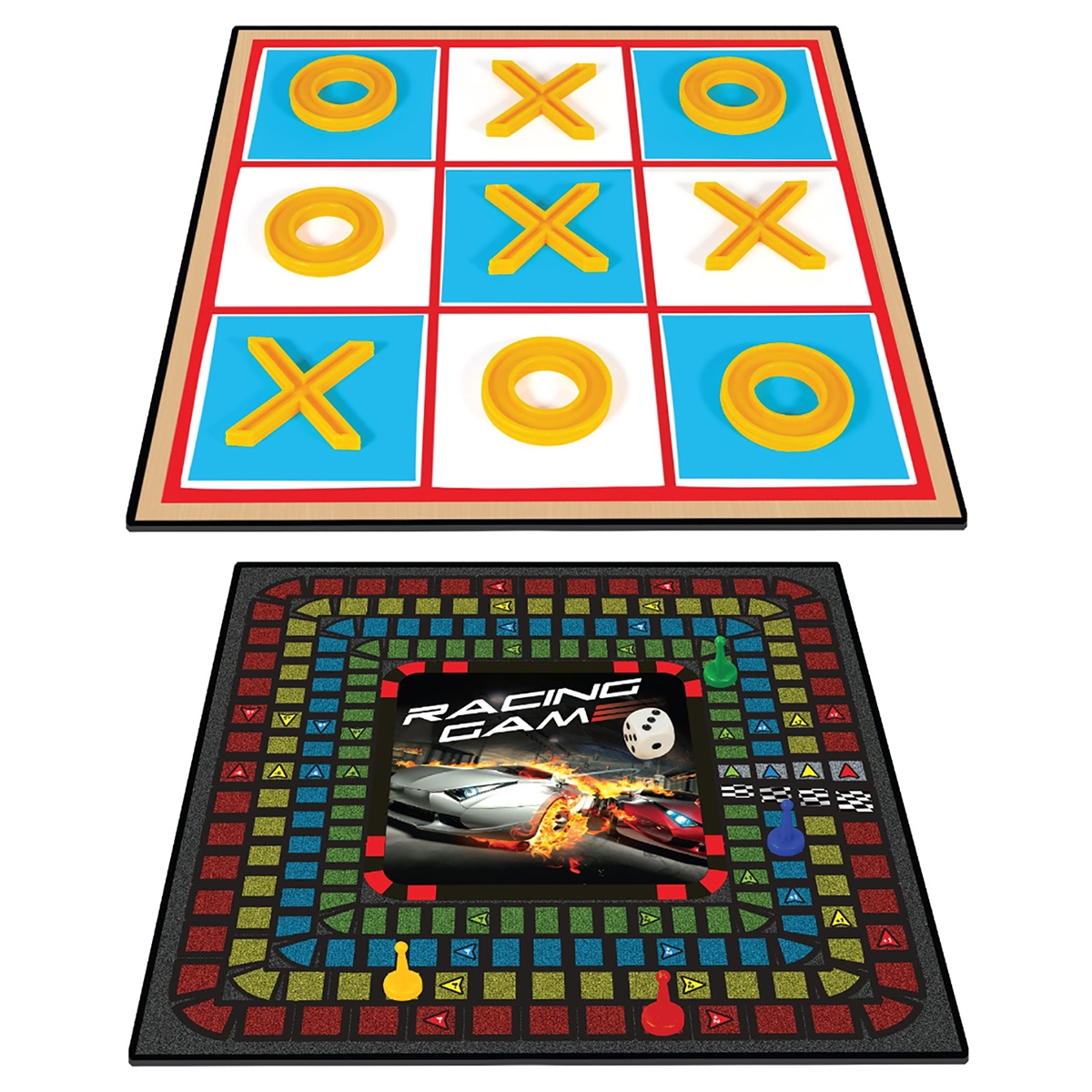 كلاسيك جيمز 2 في 1 إكس أو ولعبة سباق (أساسي) للجنسين، 5-7 سنوات