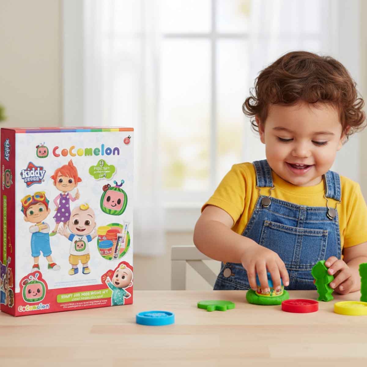 كوكوميلون مجموعة الرمل المطاطي للنحت واللعب للأطفال بعمر 3-4 سنوات