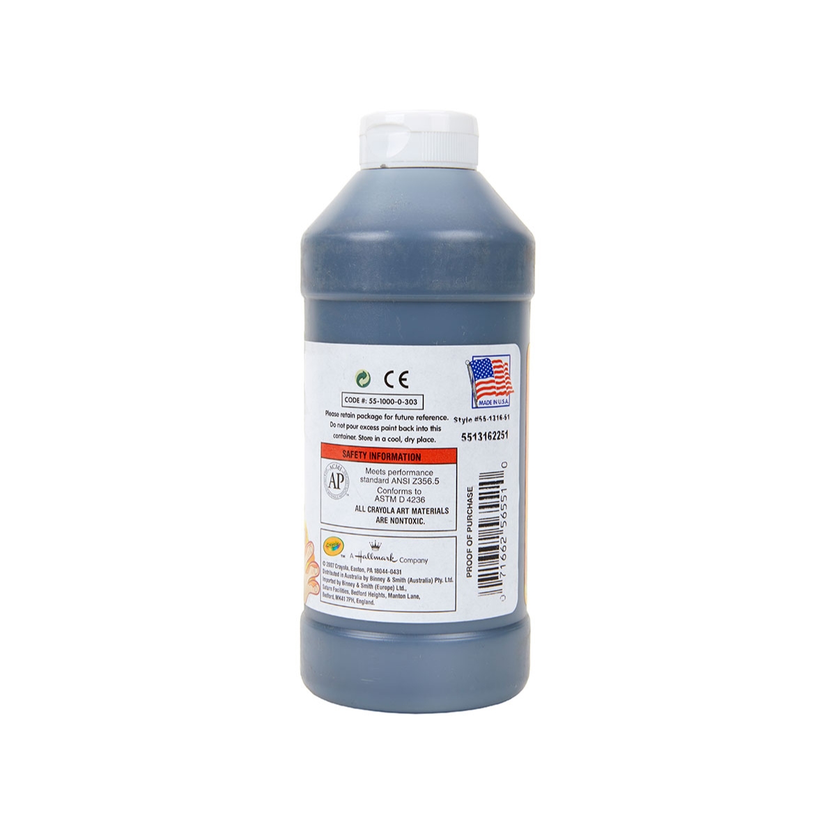 كرايولا طلاء أصابع قابل للغسل بلون بني بحجم 16 أونصة للجنسين، من عمر 3 إلى 4 سنوات، مجموعة من 12