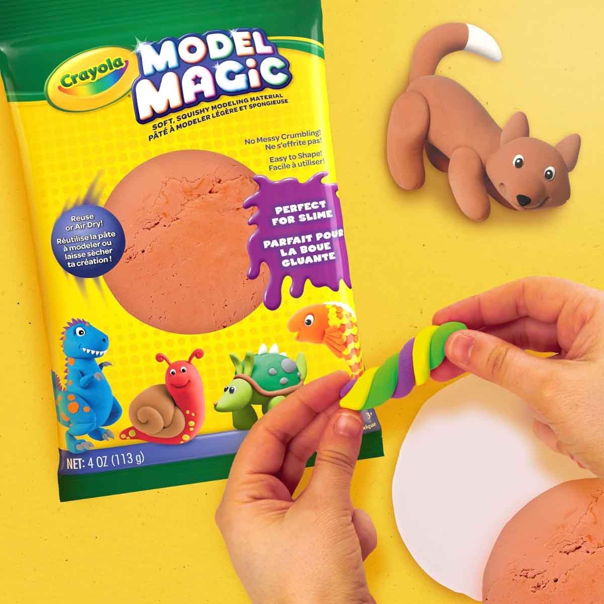 كرايولا طين تشكيل موديل ماجيك بلون بيج بحجم 4 أونصات للجنسين، من عمر 3 إلى 4 سنوات