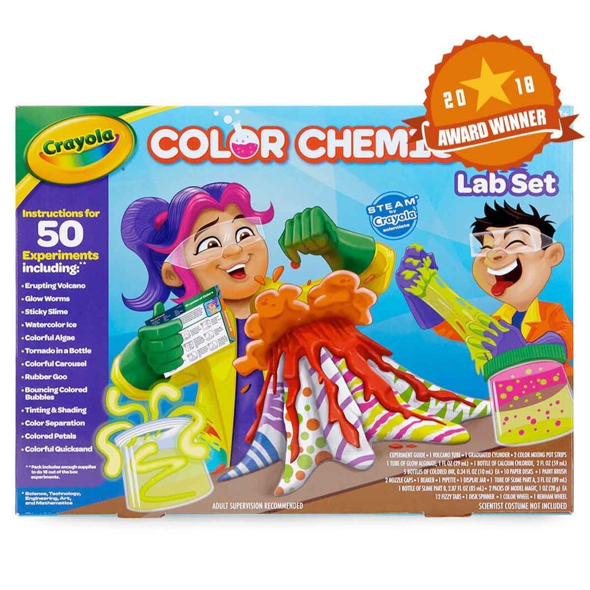 كرايولا مجموعة سيلي بوتي الأصلي مع طقم مختبر كيمياء الألوان، للجنسين، 8-10 سنوات