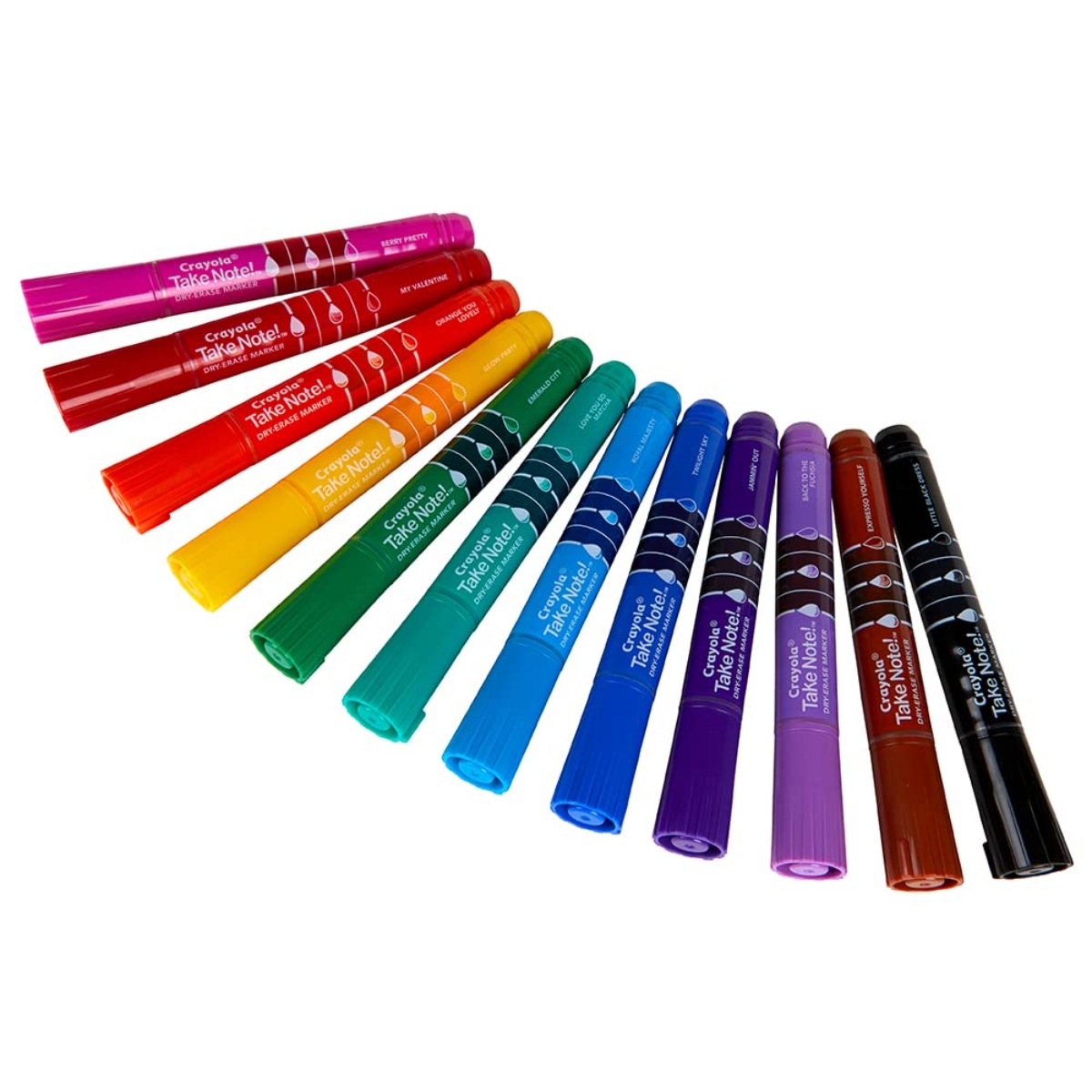 كرايولا أقلام ماركر سبورة تيك نوت – 12 قلم، للجنسين، 11-12 سنة