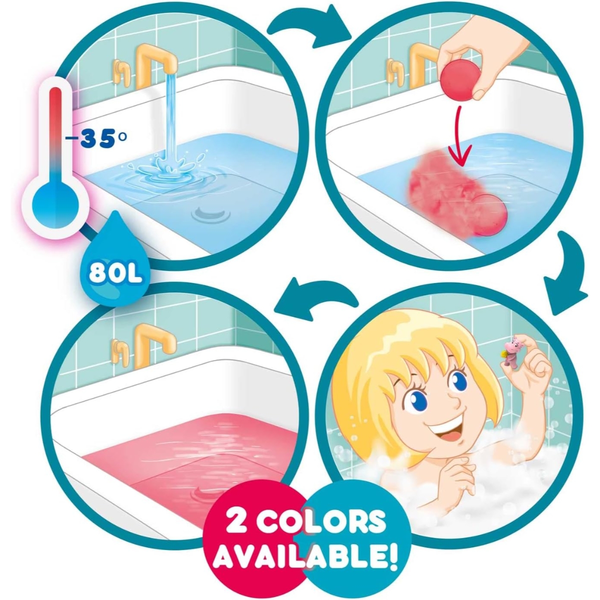 كريز إينكي قنبلة استحمام الشاطئ الممتع مع عنصر داخلي 100غ للجنسين، 3-4 سنوات