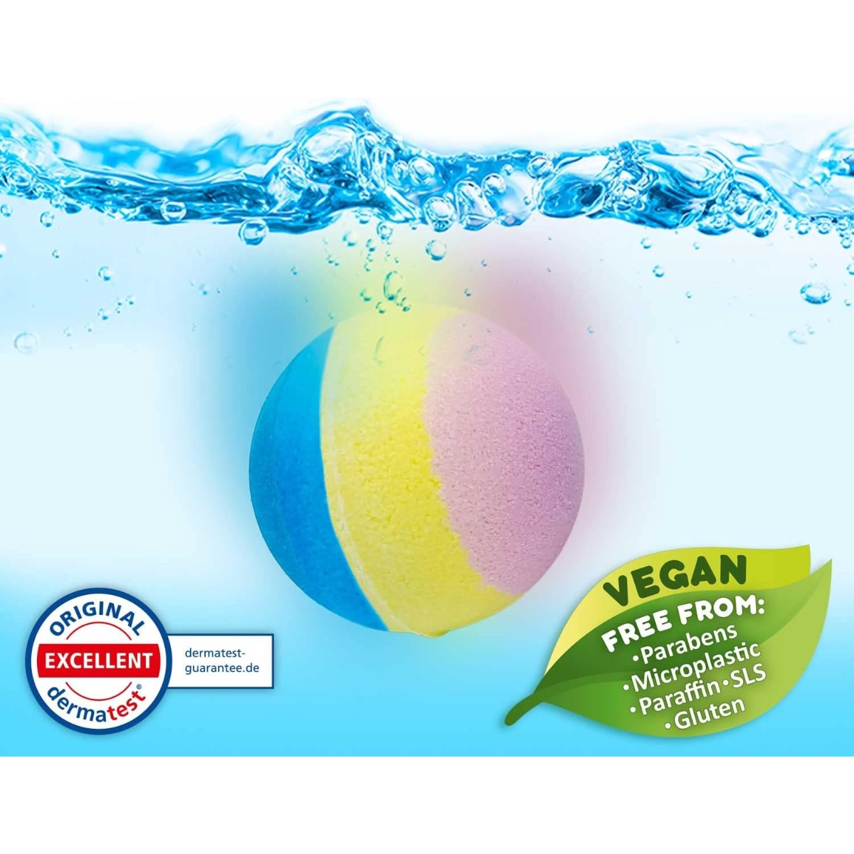 كريز إينكي مجموعة 3 قنابل استحمام فومية قوس قزح 60غ للجنسين، 3-4 سنوات