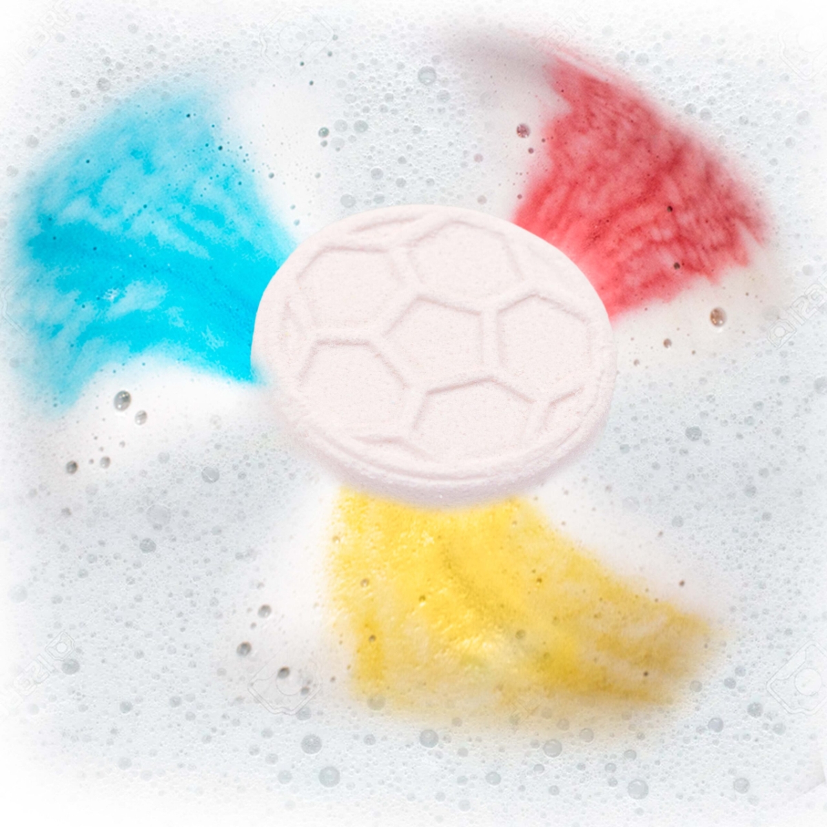 كريز إينكي قنبلة استحمام فومية 3 ألوان لكرة القدم 70غ للجنسين، 3-4 سنوات