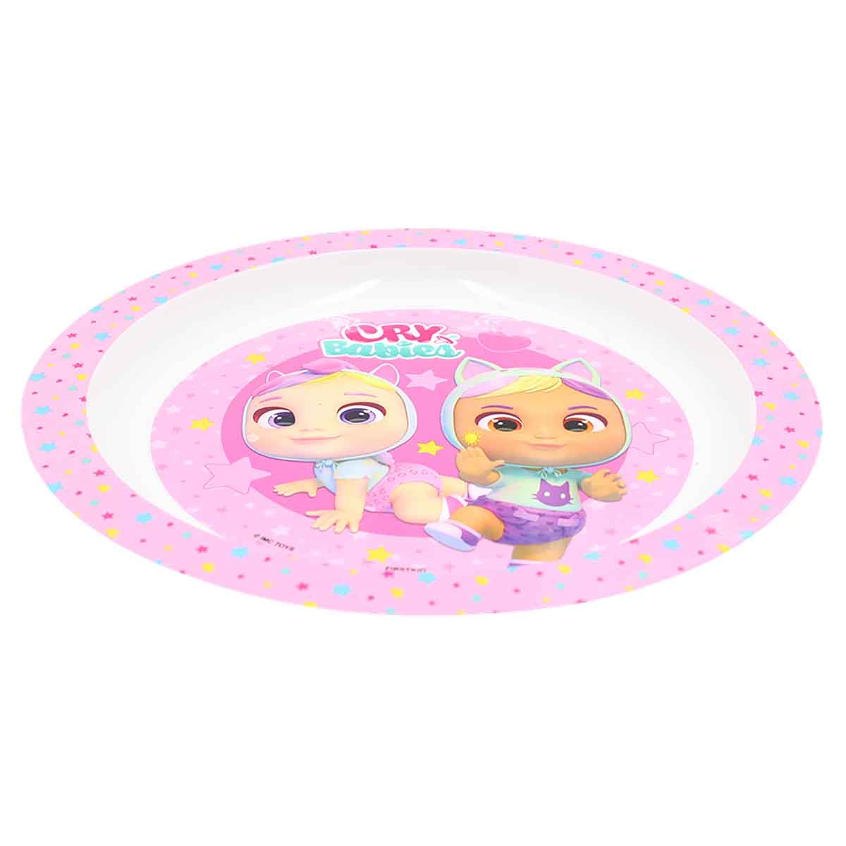 كراي بيبيز طقم إفطار أطفال من 3 قطع آمن للاستخدام في الميكروويف