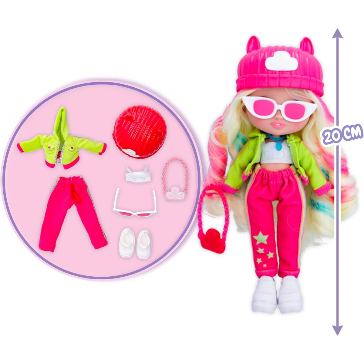 كراي بيبيز دمية أزياء بي إف إف هانا 8 إنش للبنات، 3-4 سنوات