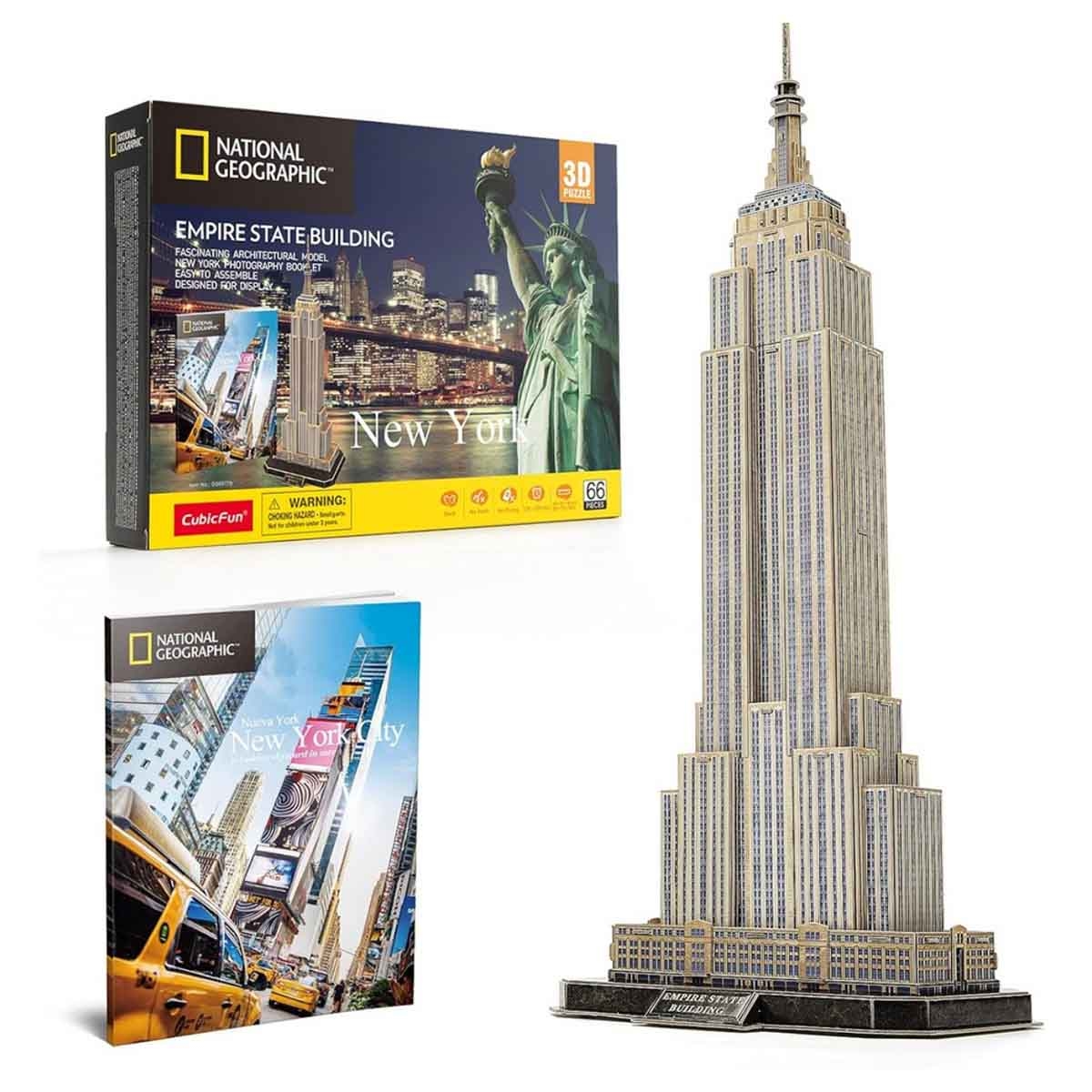 كيوبك فن ناشيونال جيوغرافيك بازل ثلاثي الأبعاد مبنى إمباير ستيت للجنسين، 11-12 سنة