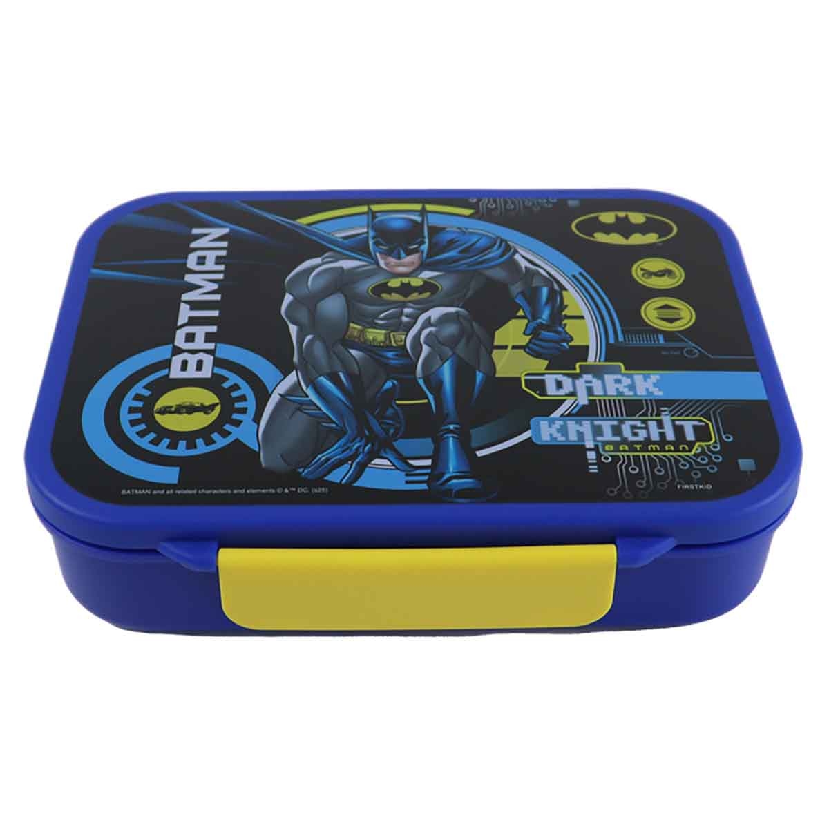 دي سي باتمان صندوق غداء بنتو سعة 1100 مل مع 6 أقسام بتصميم سوبرهيرو