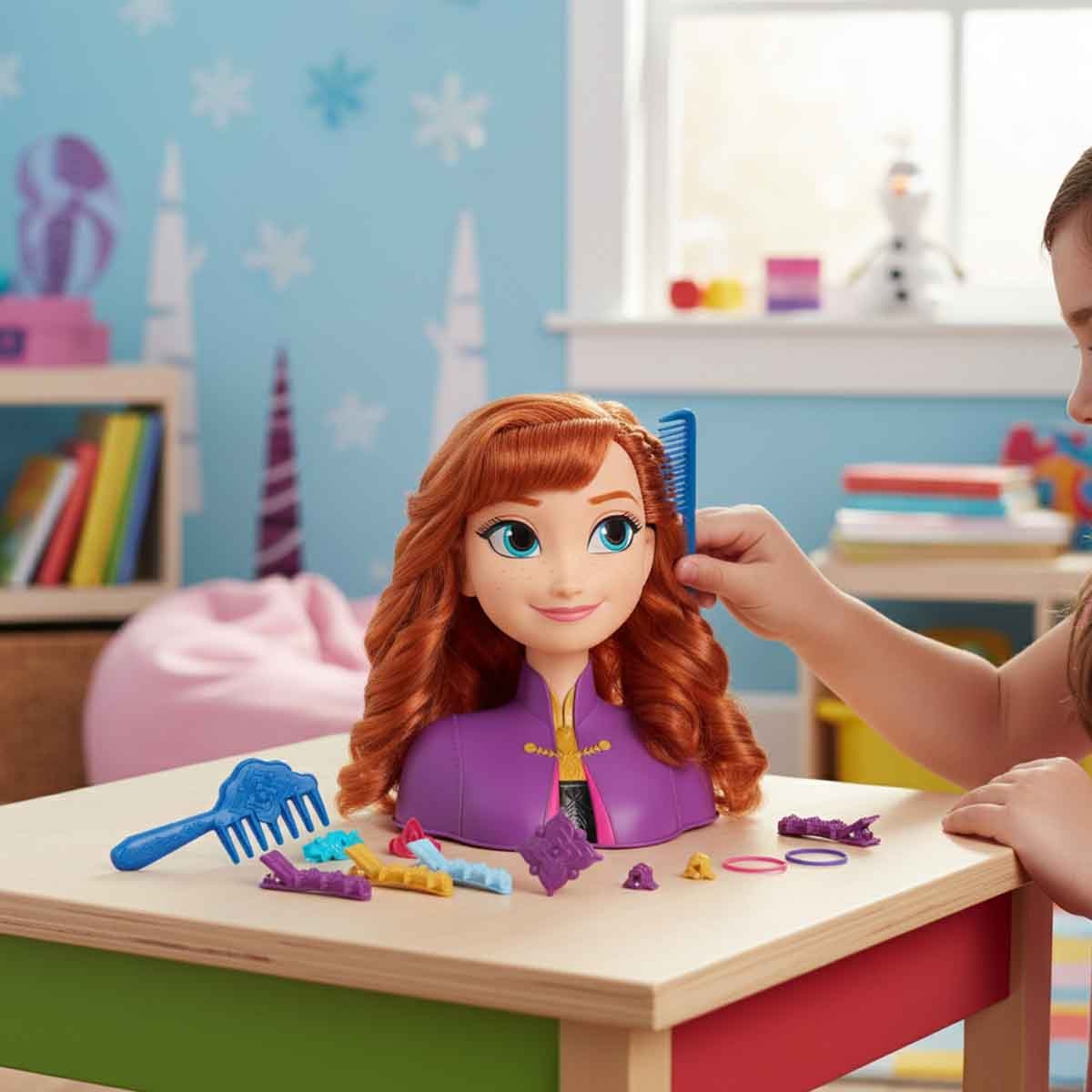 ديزني فروزن 2 رأس تصفيف آنا الأساسي للبنات، 3-4 سنوات