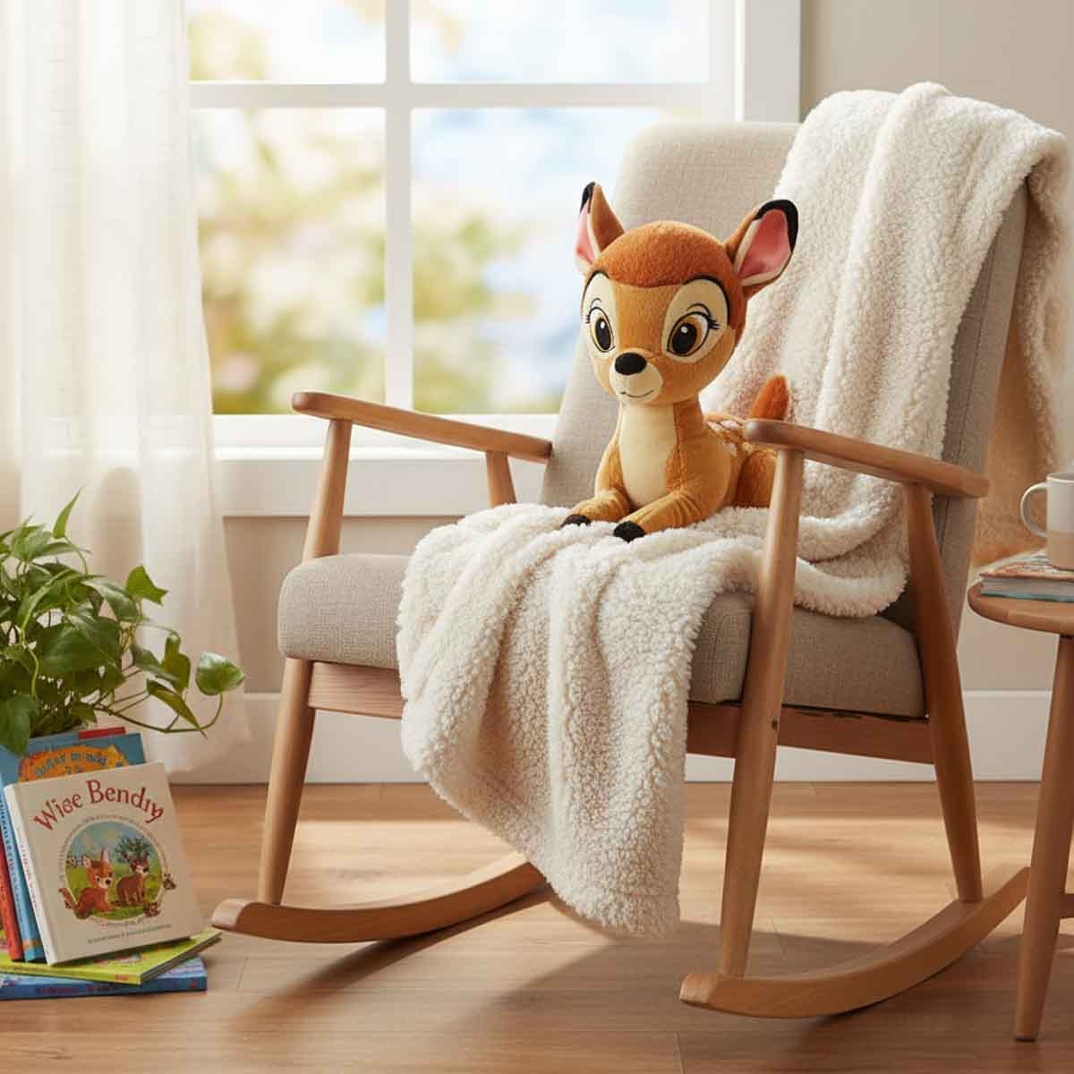 ديزني دمية بامبي محشوة حيوانات أساسية مقاس 8 انش، للجنسين، 3-4 سنوات