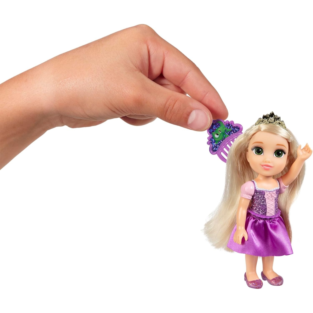 ديزني برينسس دمية بيبي صغيرة مزينة بالجليتر 6 إنش منوعة للبنات، 3-4 سنوات