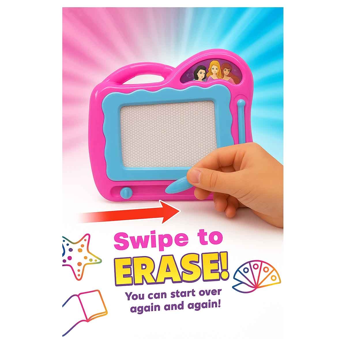 ديزني برنسيس لوح رسم وتخطيط للجنسين من عمر 3-4 سنوات