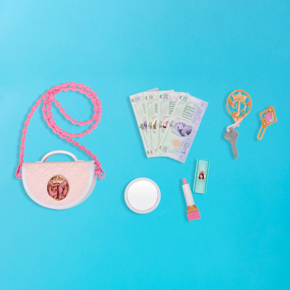 ديزني برينسس ستايل كولكشن حقيبة أميرات صغيرة أنيقة منوعة للبنات، 3-4 سنوات