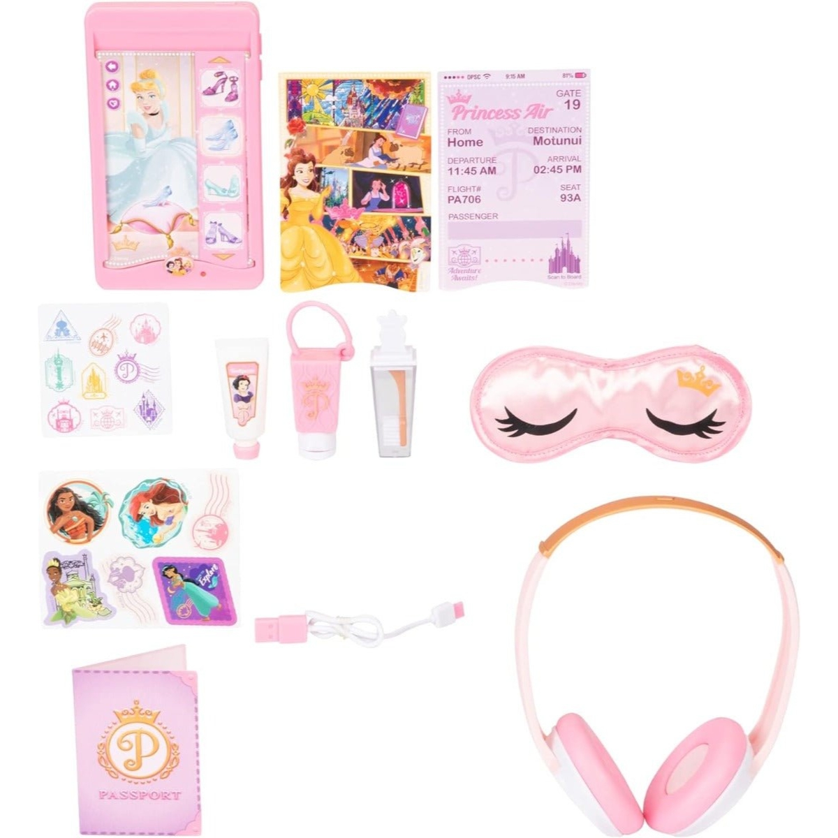 ديزني برينسس ستايل كولكشن مجموعة لعب حقيبة فاخرة للبنات، 3-4 سنوات