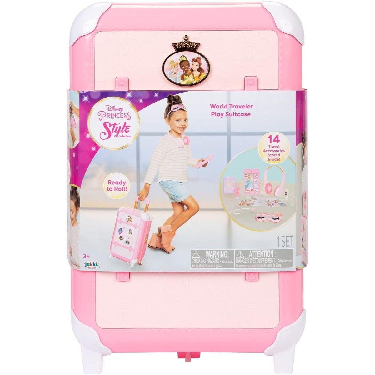 ديزني برينسس ستايل كولكشن مجموعة لعب حقيبة فاخرة للبنات، 3-4 سنوات