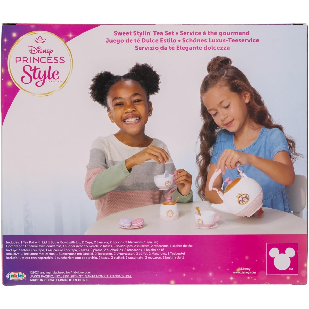 ديزني برينسس ستايل كولكشن طقم شاي بتصميم أنيق للبنات، 3-4 سنوات