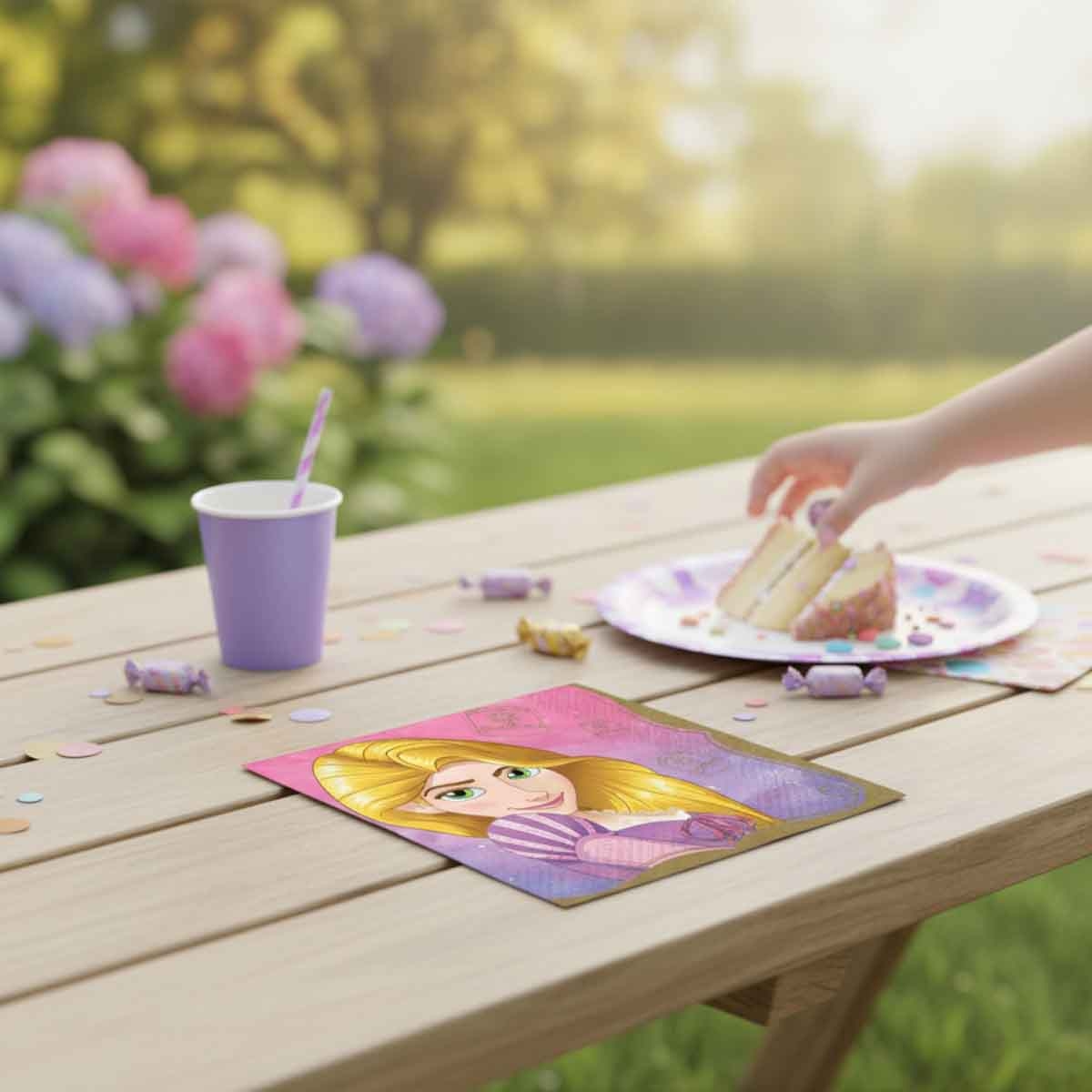 ديزني برنسيس مجموعة 16-قطعة مناديل غداء رابونزل