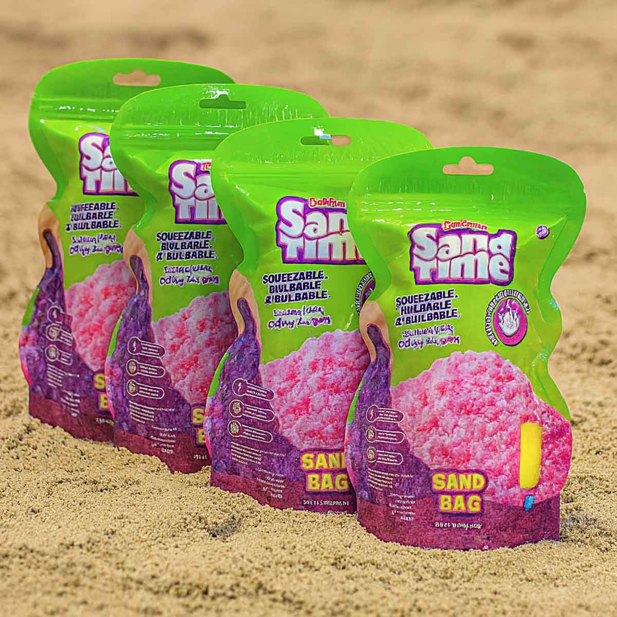 دوه تايم مجموعة رمل بأربعة ألوان وزن 24 أونصة، للجنسين، للأعمار من 3 إلى 4 سنوات