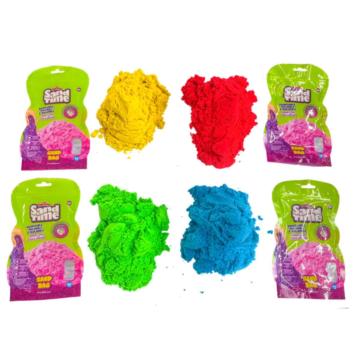 دوه تايم مجموعة رمل بأربعة ألوان وزن 24 أونصة، للجنسين، للأعمار من 3 إلى 4 سنوات