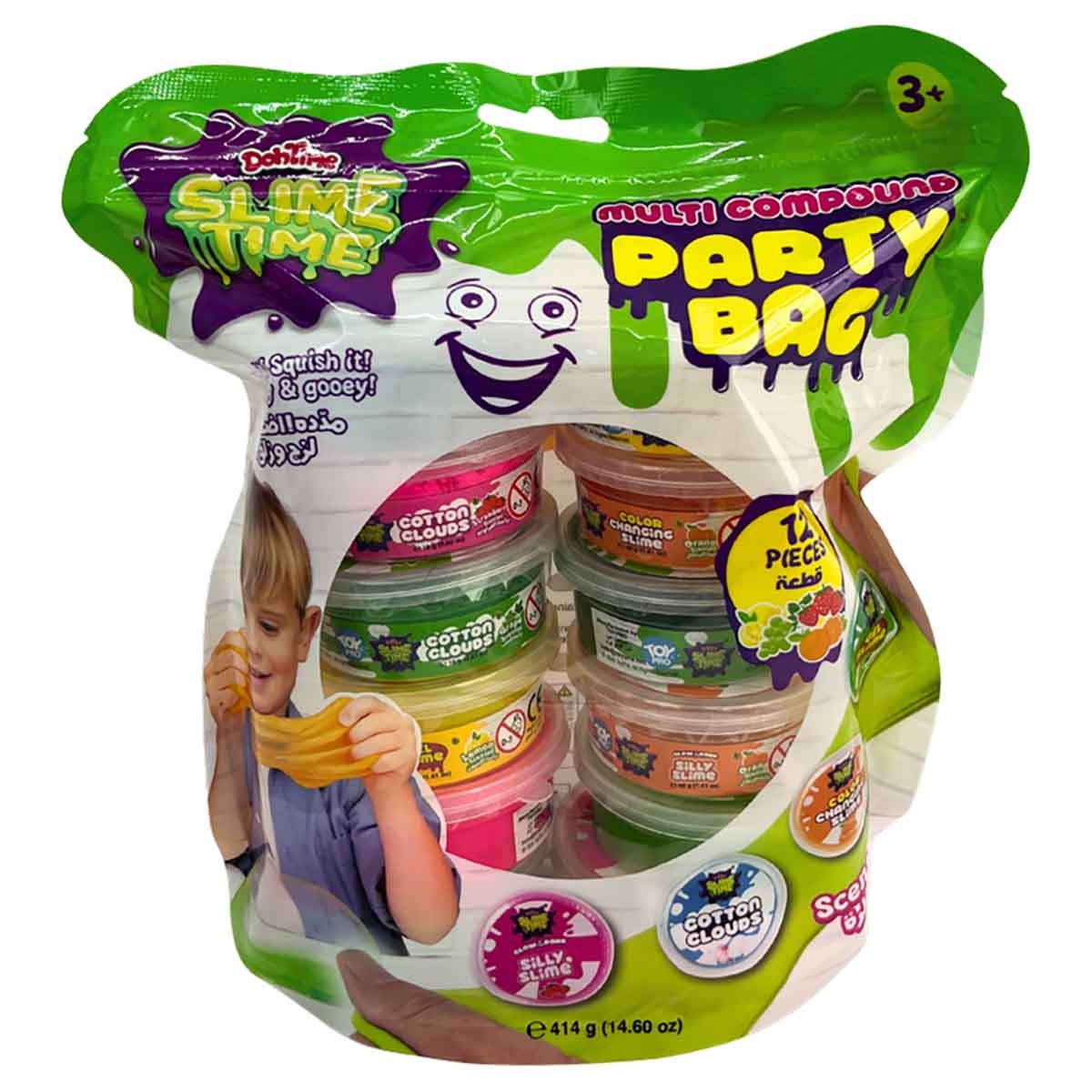 سلايم تايم حقيبة حفلات متعددة الخامات تحتوي على 12 عبوة، للجنسين، للأعمار من 3 إلى 4 سنوات