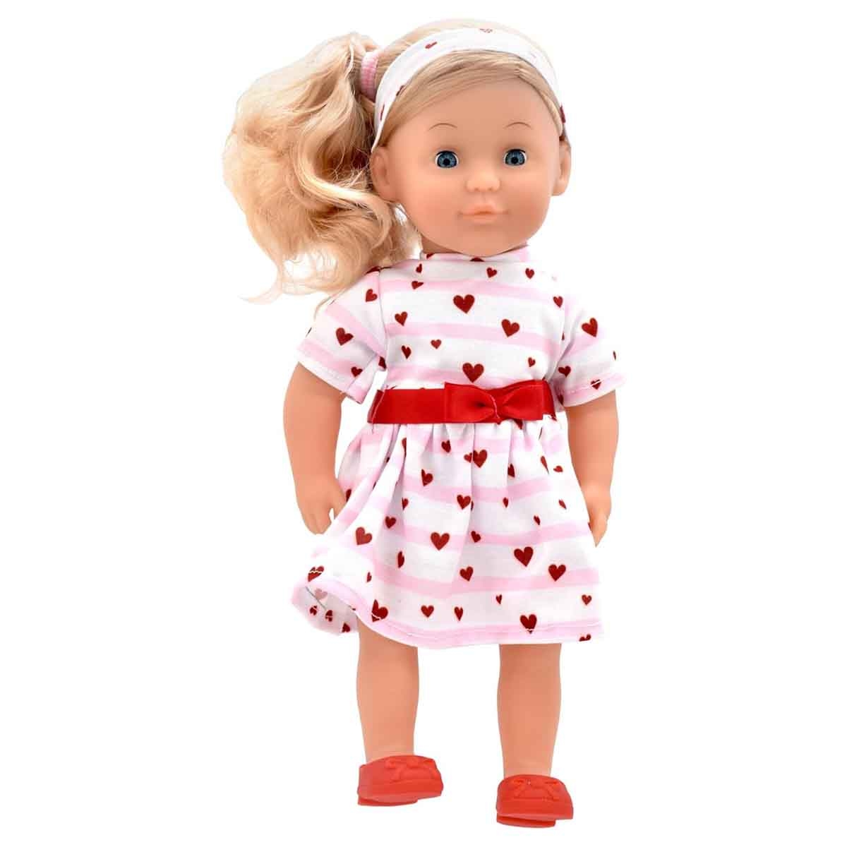 دولز وورلد دمية شارلوت أزياء بشعر ذهبي ناعمة الجسم 14 إنش للرضع، 0-2 سنوات
