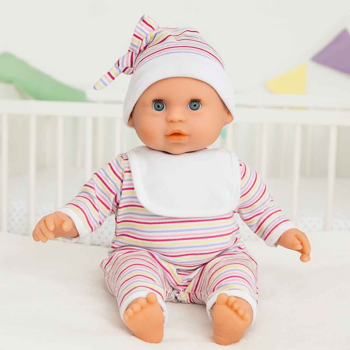 دولز وورلد دمية بيبي بابل ناعمة الجسم 15 إنش للرضع، 0-2 سنوات