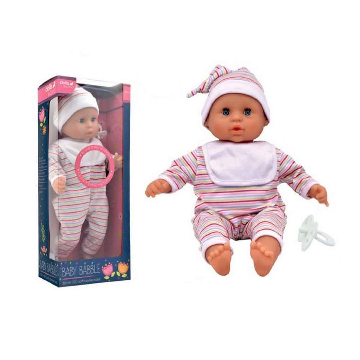 دولز وورلد دمية بيبي بابل ناعمة الجسم 15 إنش للرضع، 0-2 سنوات
