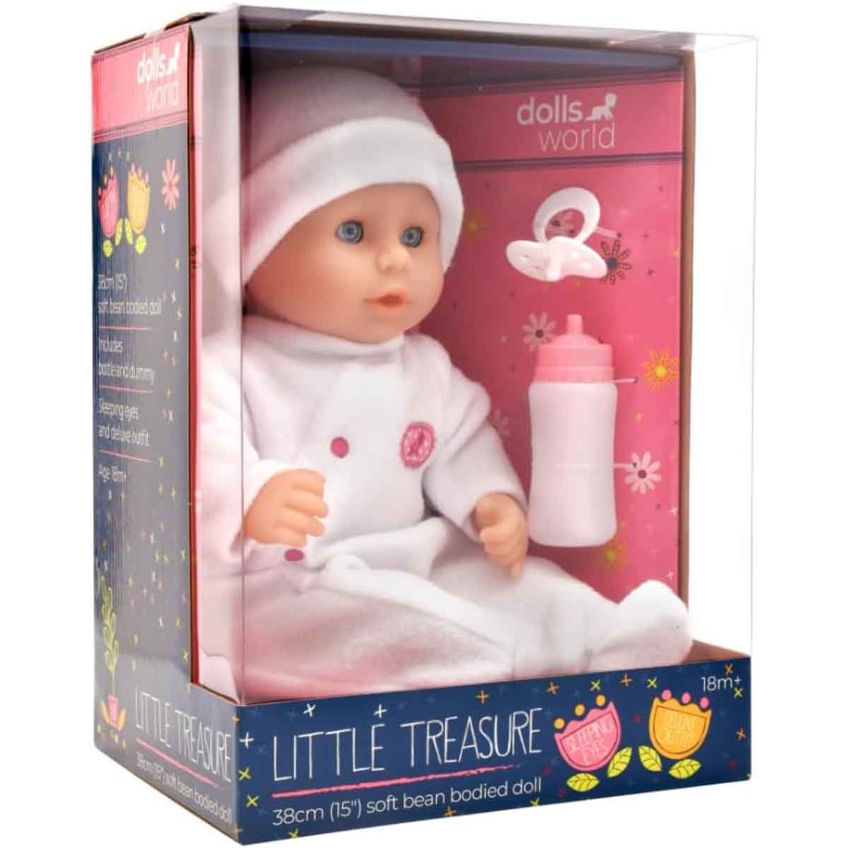 دولز وورلد دمية بيبي بحشوة حبوب في الخلف 15 إنش للرضع، 0-2 سنوات