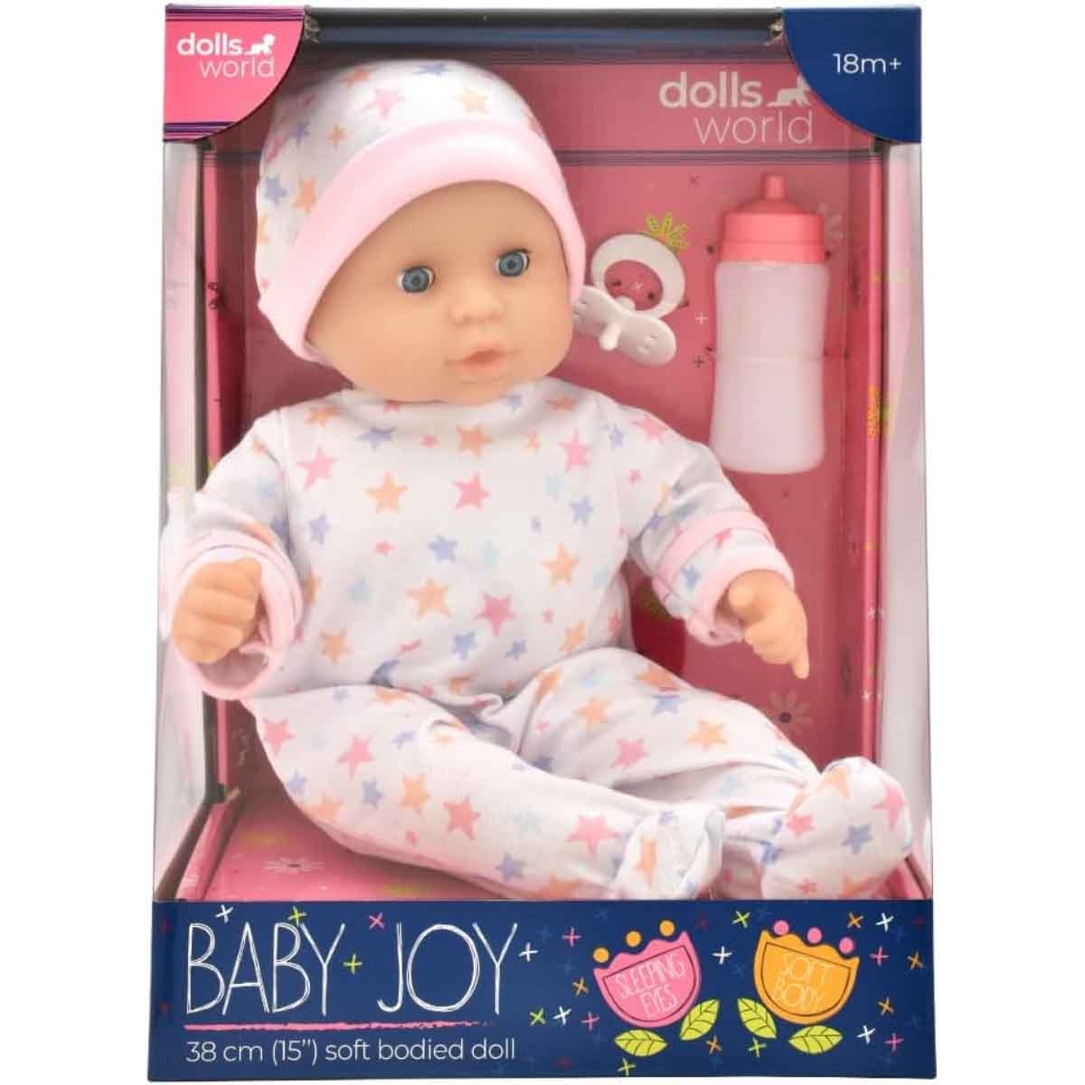 دولز وورلد دمية بيبي جوي ناعمة الجسم 15 إنش للرضع، 0-2 سنوات