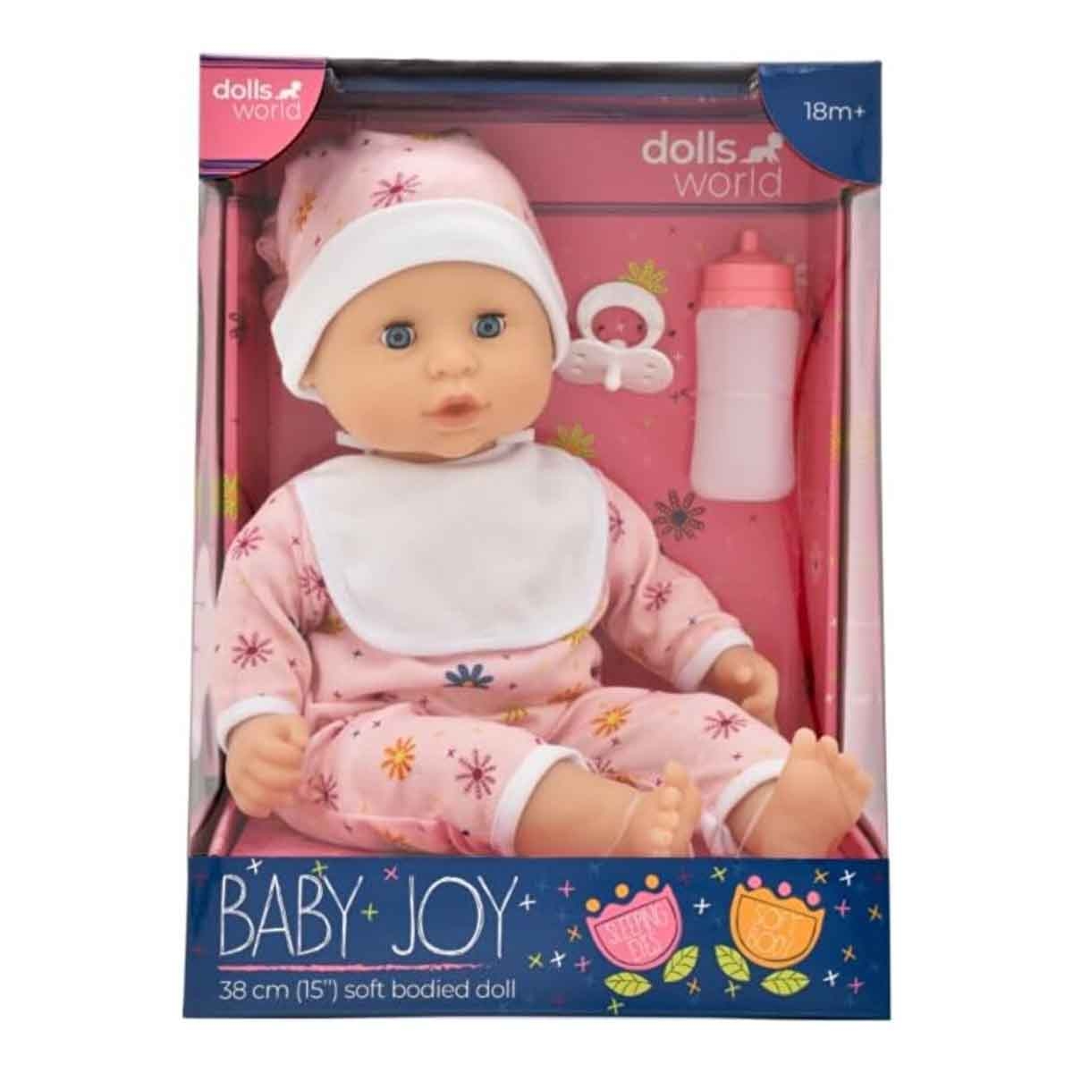 دولز وورلد دمية بيبي جوي ناعمة الجسم 15 إنش للرضع، 0-2 سنوات