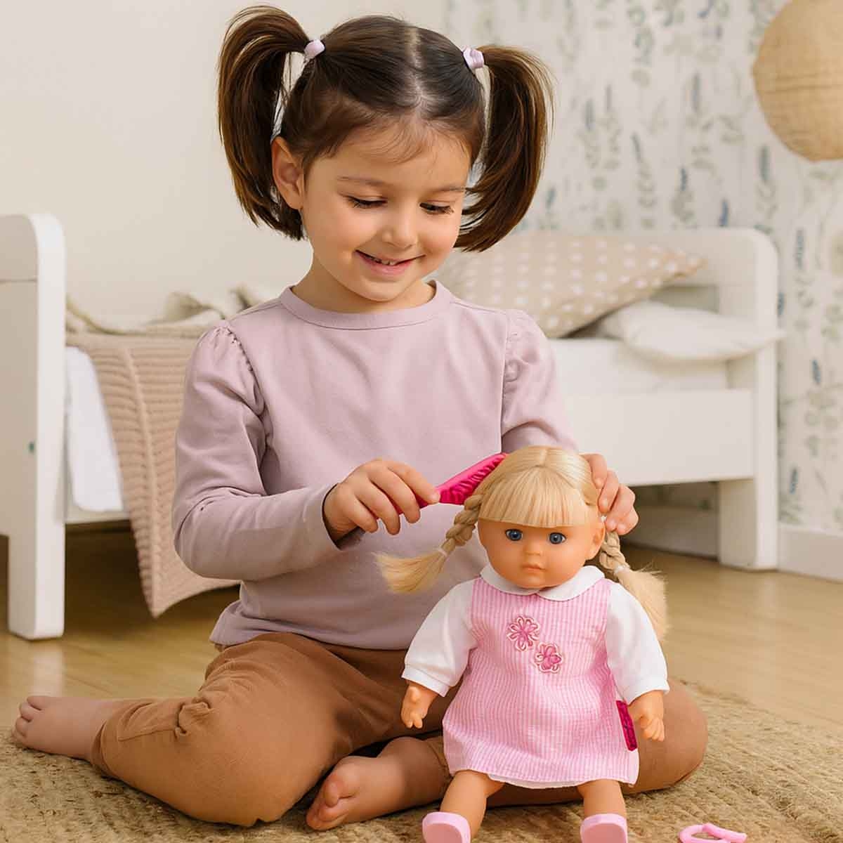 دولز وورلد دمية إليزابيث بشعر ناعمة الجسم 14 إنش للرضع، 0-2 سنوات