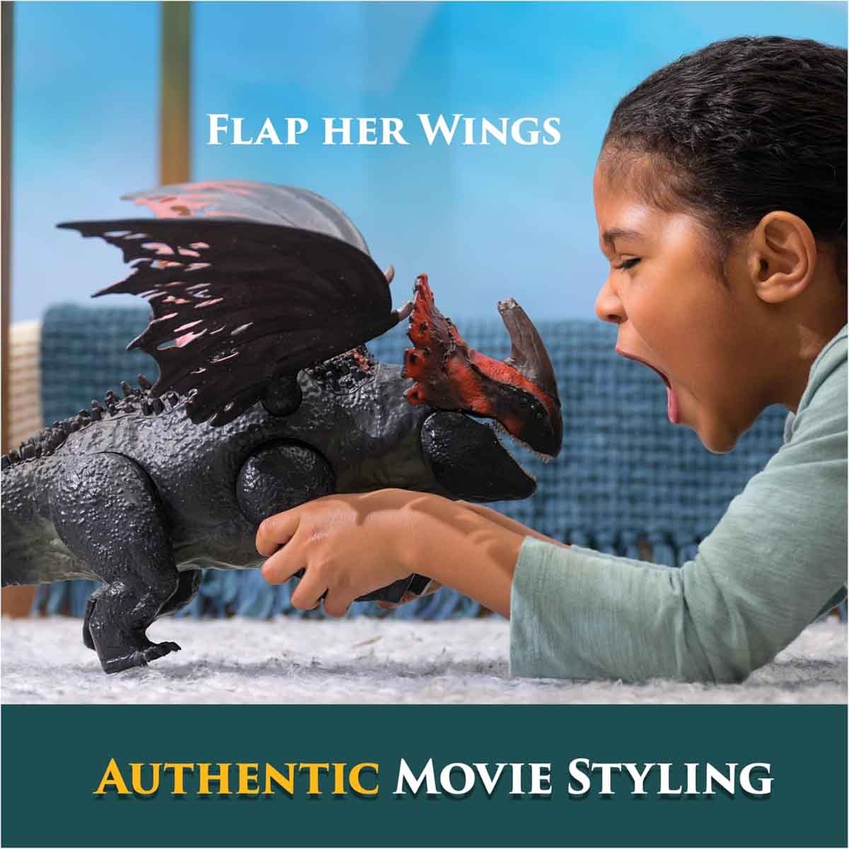 دريم وركس جزيرة التنانين مجسم أكشن ضخم تايتن ريد ديث للأولاد من 5 إلى 7 سنوات