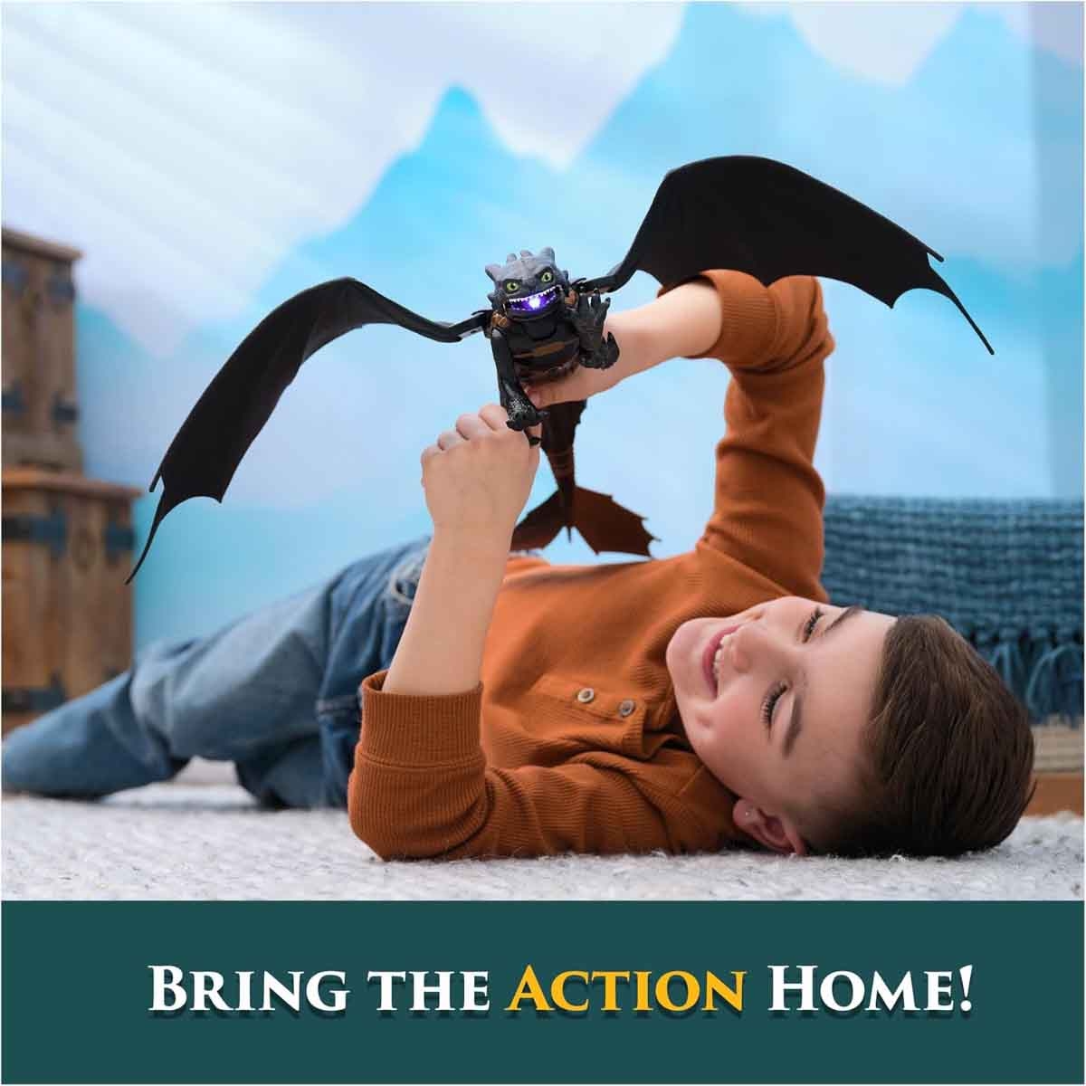 دريم وركس مجسم أكشن توثليس التنانين بلازما بلاست ألتيميت بجناحين 25 إنش للأولاد من 5 إلى 7 سنوات