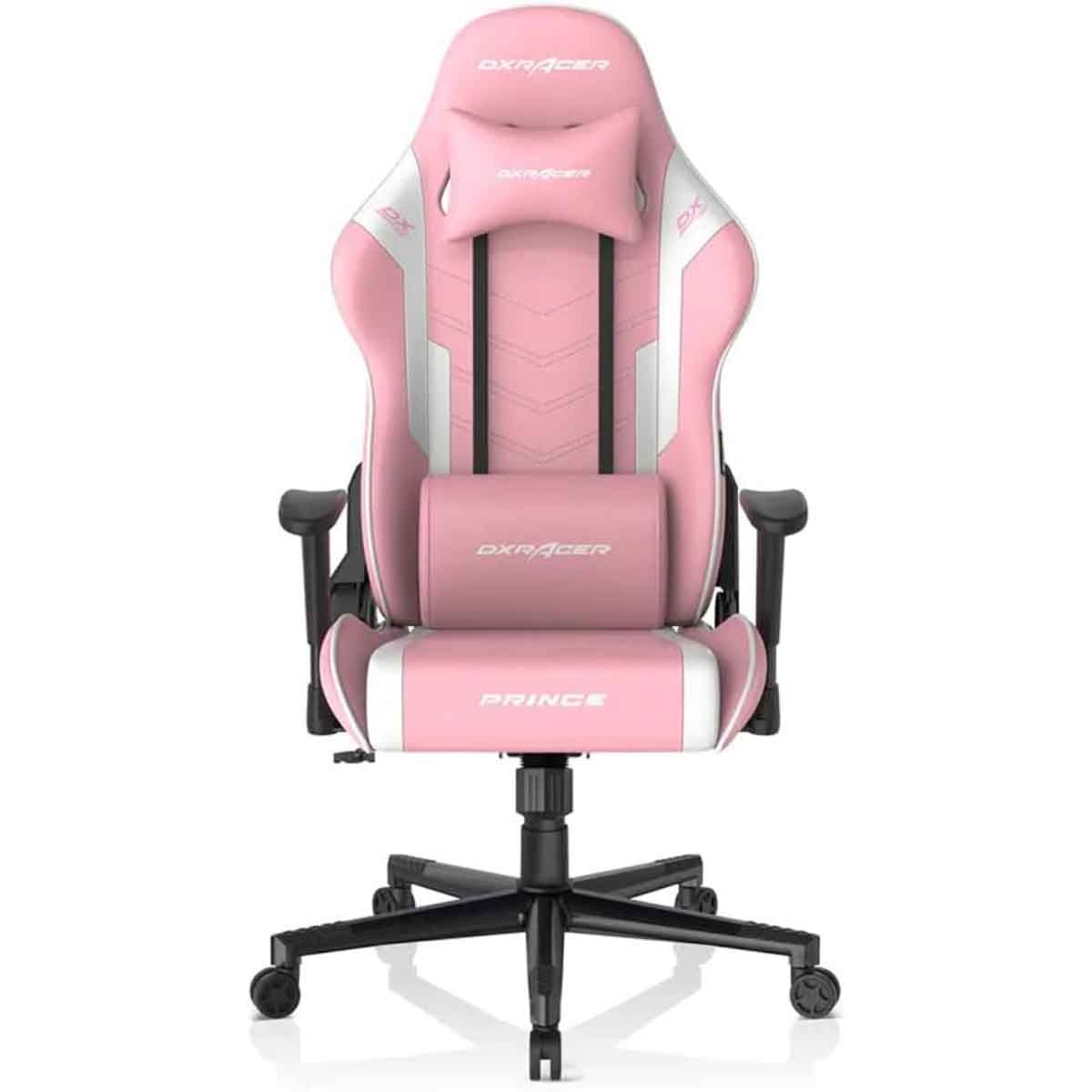 دي إكس ريسر برينس P132 سيريز وردي/أبيض كرسي ألعاب