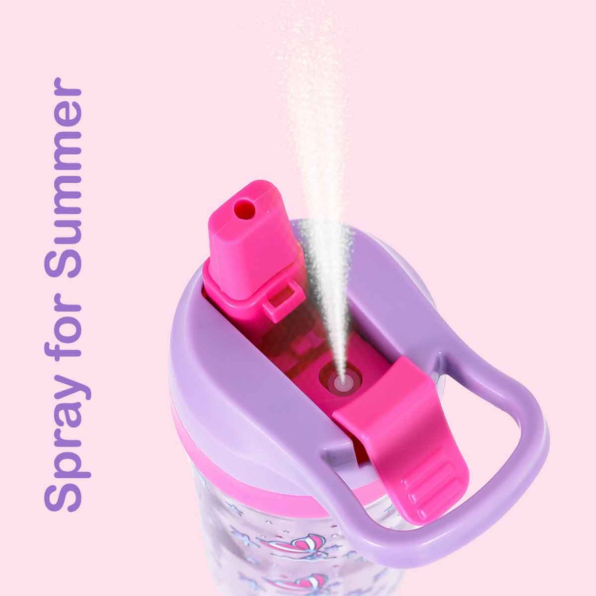 إيزي كيدز زجاجة ماء ستانلس ستيل معزولة مزدوجة الجدار 420 مل حورية بحر مع بخاخ للجنسين، 3-4 سنوات