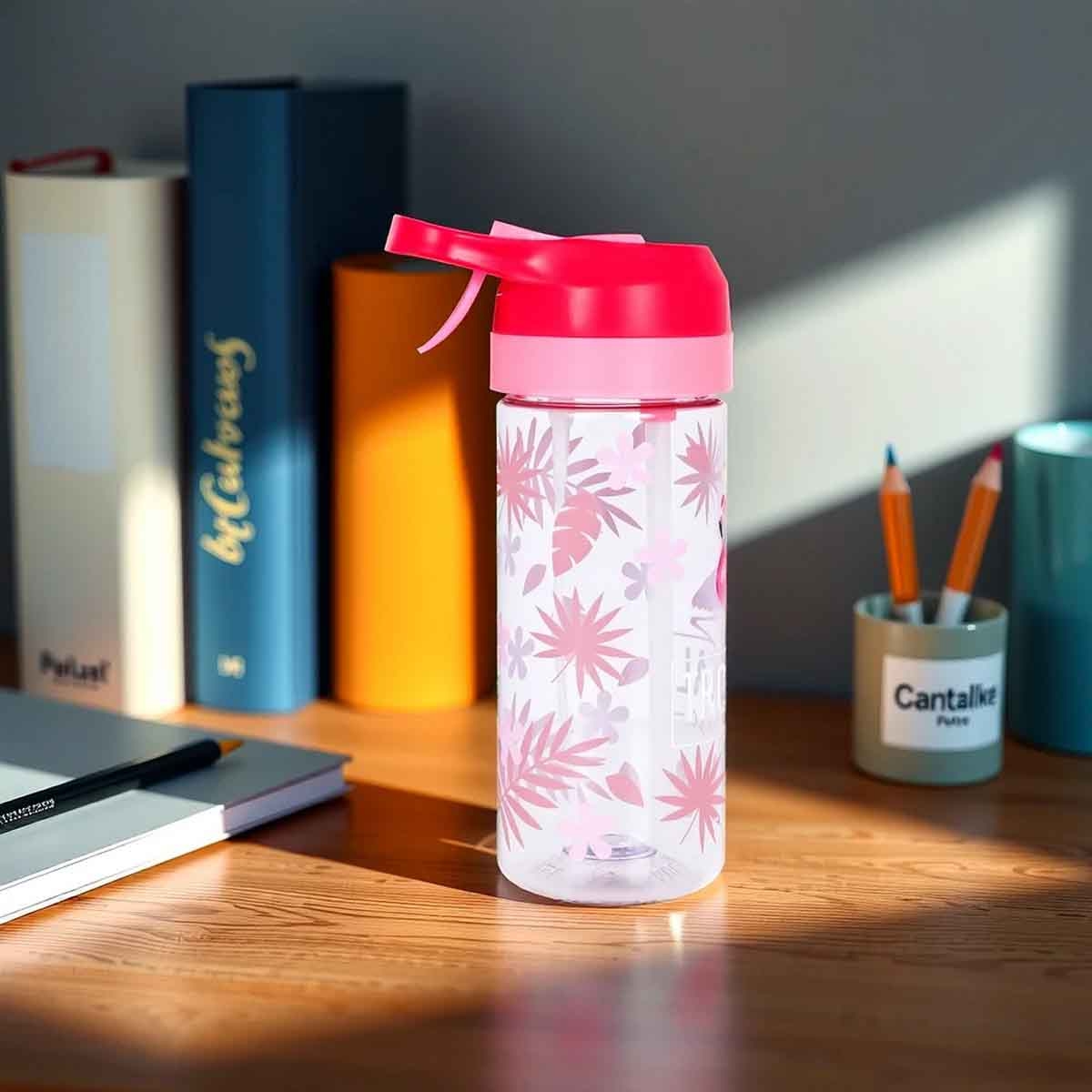 إيزي كيدز زجاجة ماء ستانلس ستيل معزولة مزدوجة الجدار 420 مل تروبيكال مع بخاخ للجنسين، 3-4 سنوات