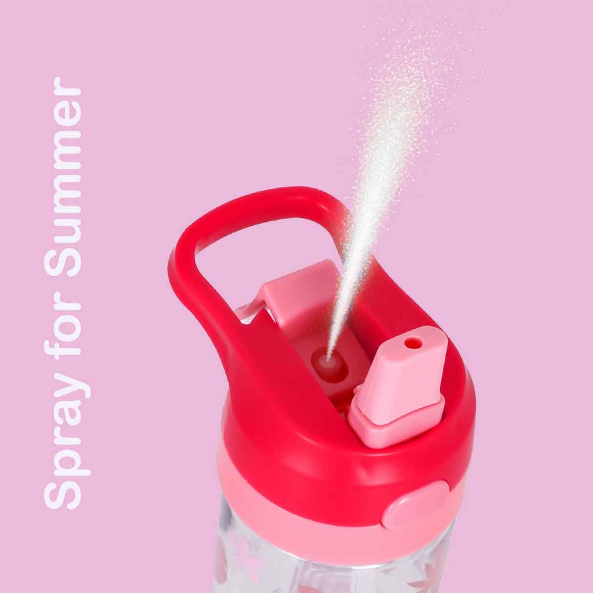 إيزي كيدز زجاجة ماء ستانلس ستيل معزولة مزدوجة الجدار 420 مل تروبيكال مع بخاخ للجنسين، 3-4 سنوات