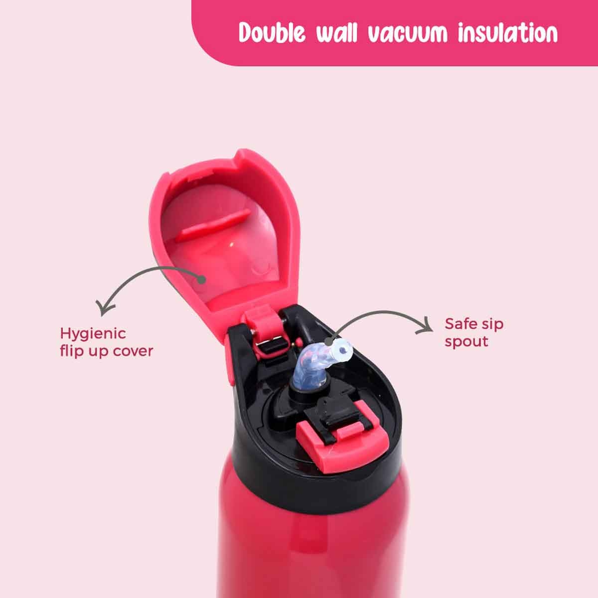 إيزي كيدز زجاجة ماء معزولة 500 مل للجنسين، 3-4 سنوات