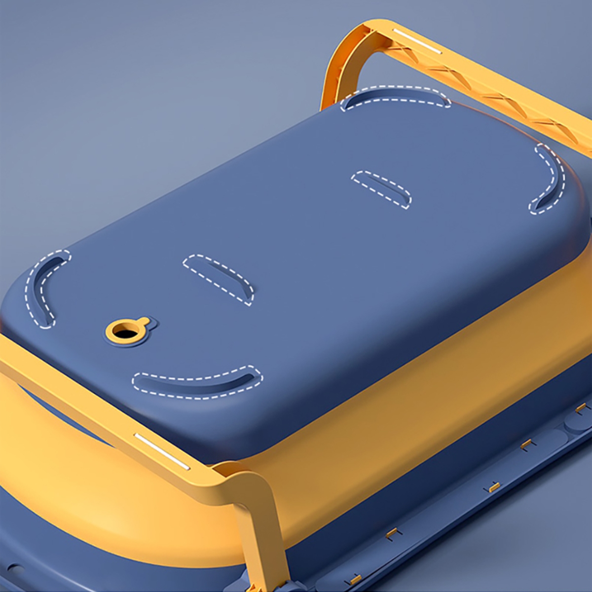 إيزي كيدز حوض استحمام قابل للطي باللون الأزرق للأطفال من عمر 0 إلى 2 سنة