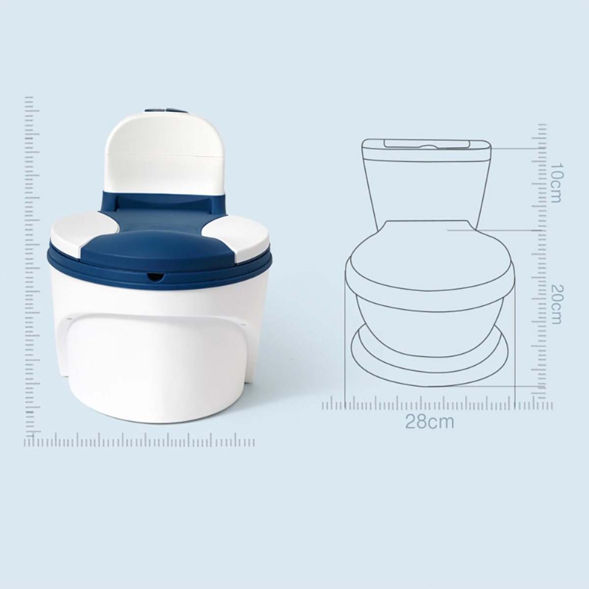 إيزي كيدز مقعد تدريب على استخدام المرحاض أزرق للرضع، 0-2 سنة