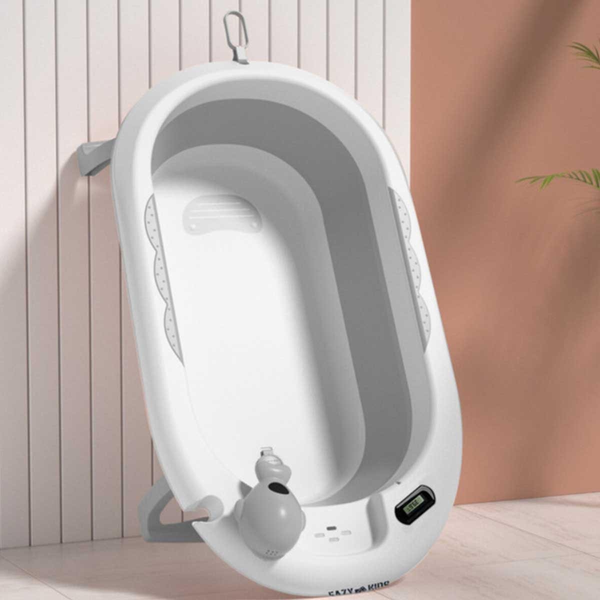 إيزي كيدز حوض استحمام قابل للطي مع تحكم بدرجة الحرارة - للأطفال الصغار، 0-2 سنوات