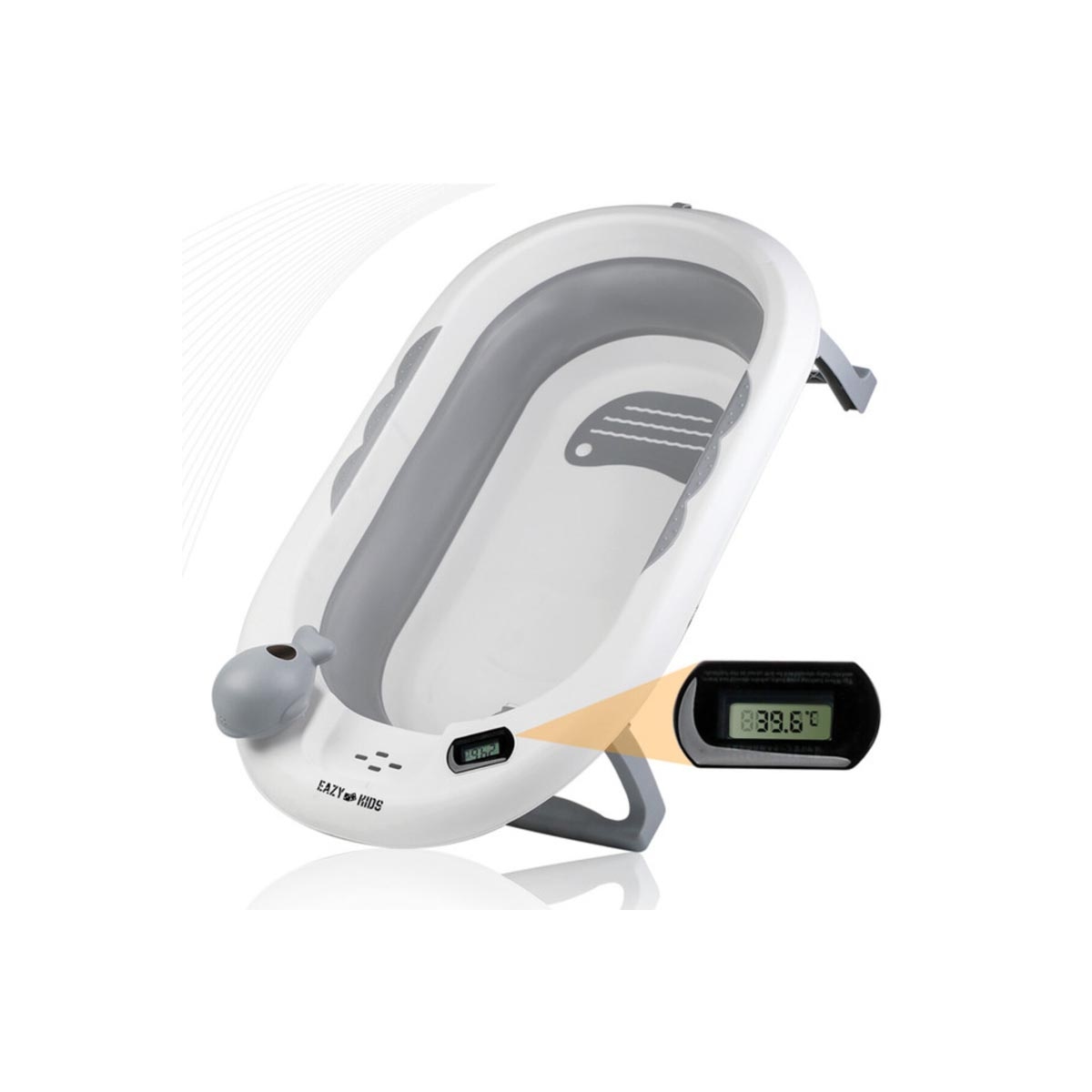 إيزي كيدز حوض استحمام قابل للطي مع تحكم بدرجة الحرارة - للأطفال الصغار، 0-2 سنوات