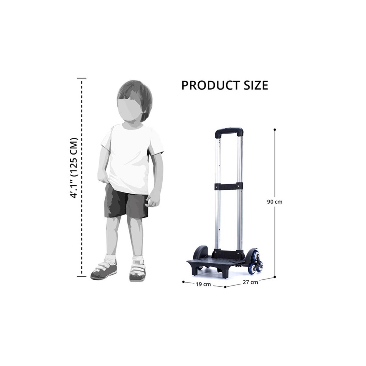 إيزي كيدز حقيبة مدرسية دينو في الفضاء مع عربة