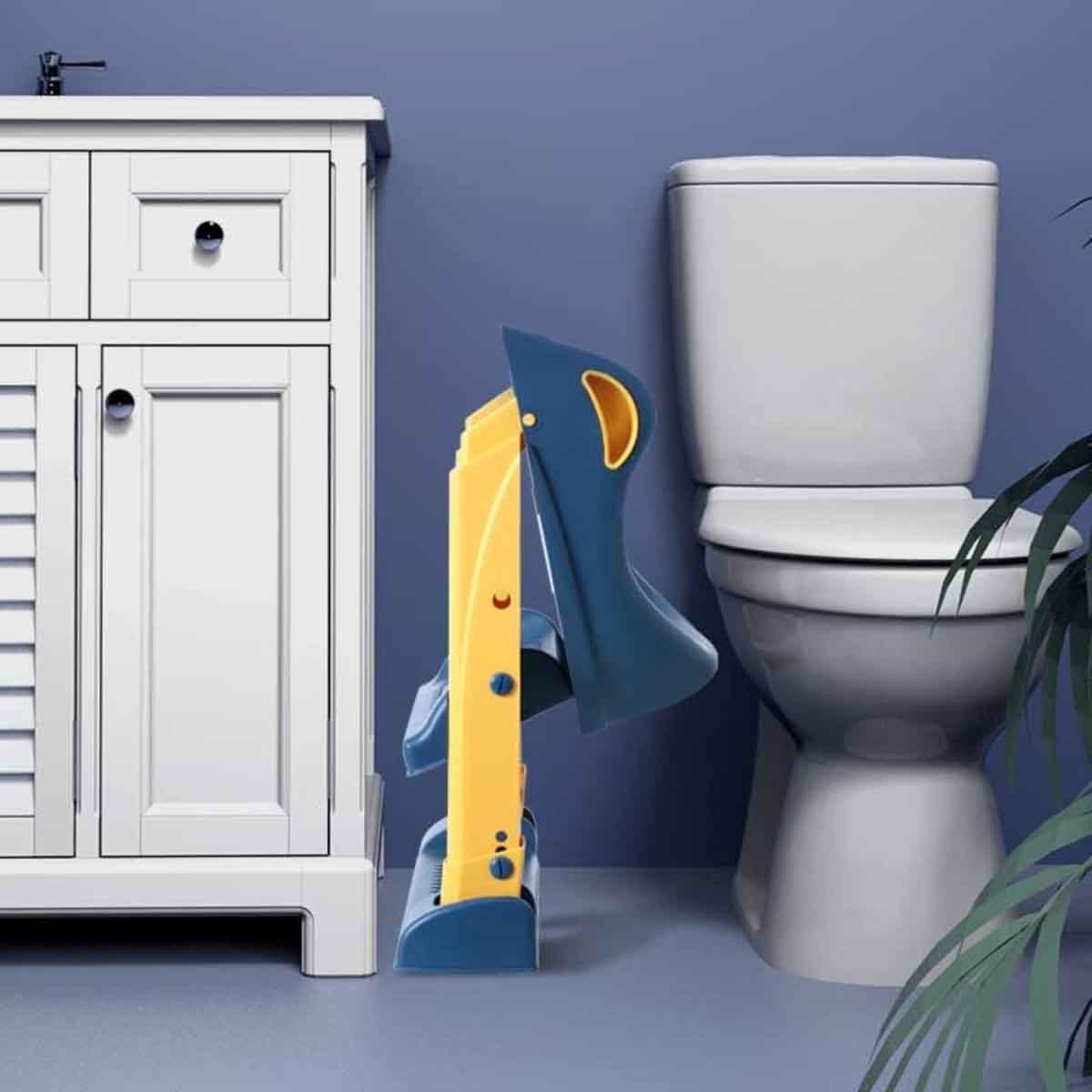 إيزي كيدز نونية تدريب قابلة للطي مع سلم باللون الأزرق