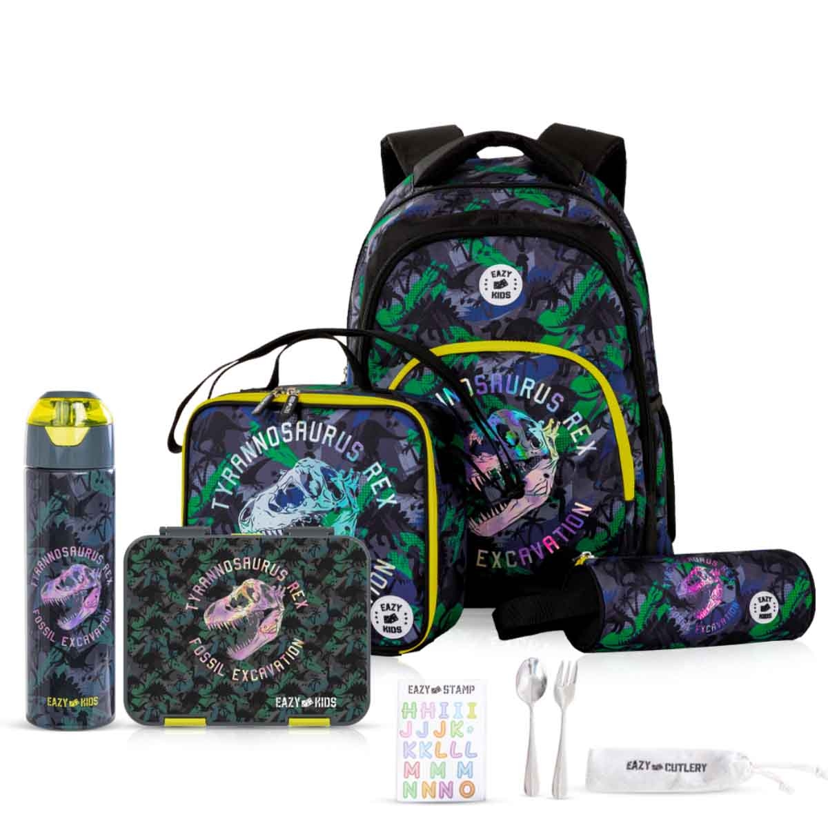 إيزي كيدز طقم أدوات مكتبية تي-ريكس، مجموعة من 5