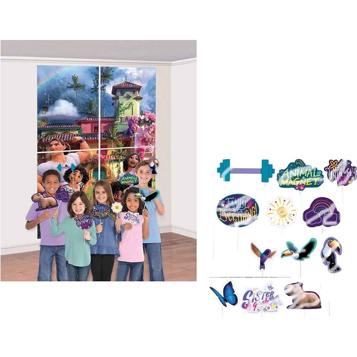 ديزني إنكانتو مجموعة خلفية مشهد 16-قطعة مع إكسسوارات